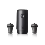 Pompe Vacu Vin électrique noire Wine Saver pour conservation vin avec bouchons inclus