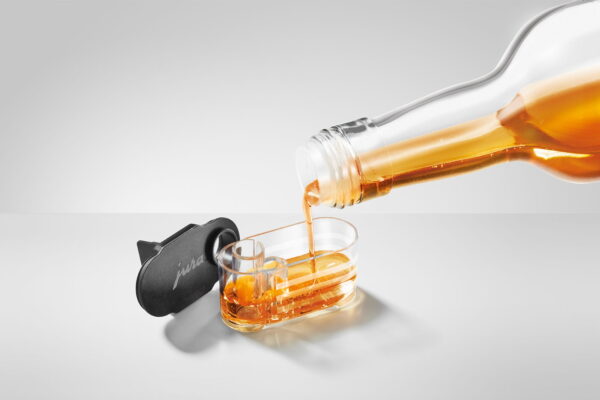 Réservoirs à sirop Jura (lot de 2) – accessoires pour boissons aromatisées, avec graduation pour dosage précis, en plastique lavable au lave-vaisselle