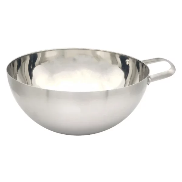 Bol en inox pour bain-marie, conçu pour s’adapter à la Cocotte Cookut 24 cm, idéal pour fondre et cuisiner à chaleur douce.