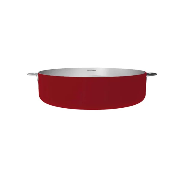 Sauteuse inox 28 cm La Merveilleuse de Cookut avec poignées amovibles, coloris passion