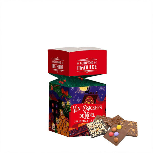 Crackers de Noël rempli de napolitains variés, coffret gourmand et festif pour offrir ou décorer la table à Noël.