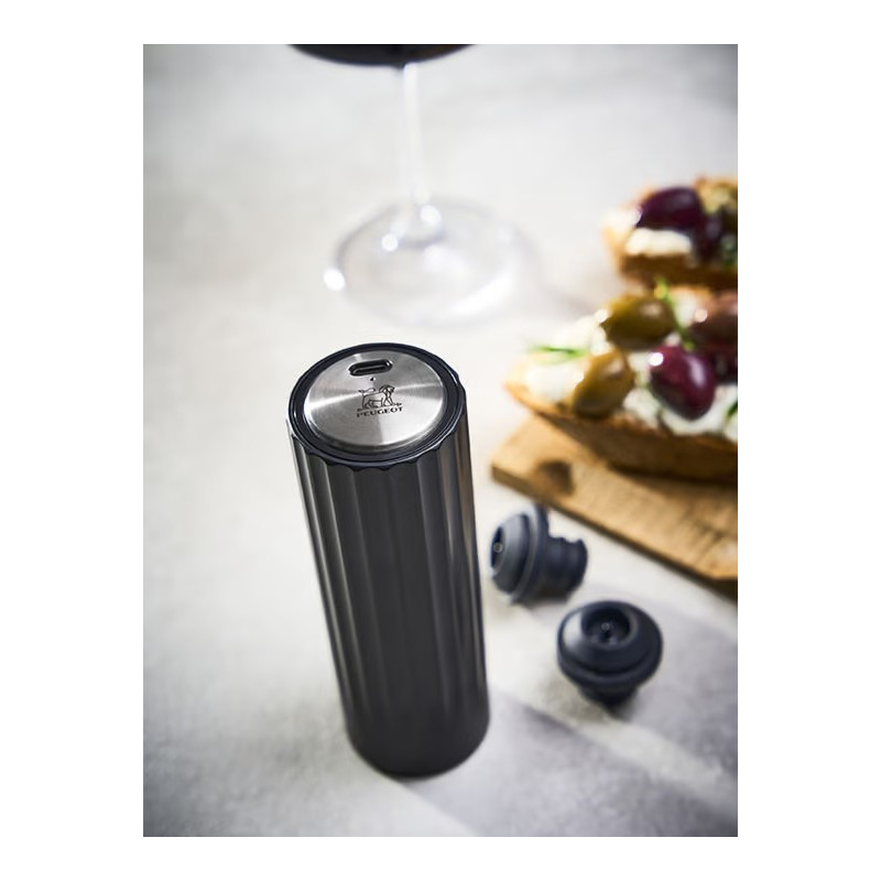 Pompe à vide pour le vin Preserve electric noir - PEUGEOT