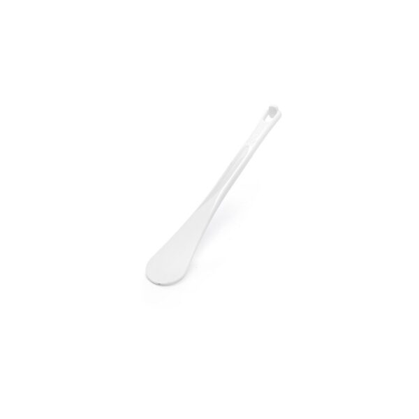 Spatule blanche De Buyer en polyglass avec tête arrondie et manche froid