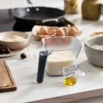 Set de 2 verres doseurs Align – 1 litre et 50 ml, gradués, conception inclinée, poignée souple et verseur fonctionnel pour cuisine et pâtisserie.