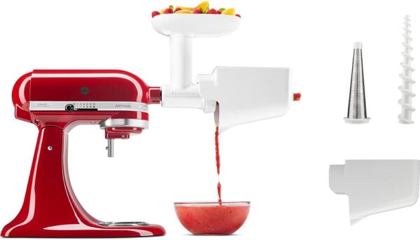 Accessoire KitchenAid 5KSMFVSFGA – Hachoir à viande et moulin à légumes/fruits pour robot pâtissier multifonction.