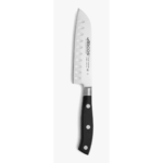 Couteau Santoku Arcos Riviera 140 mm avec lame inox forgée et manche ergonomique noir, parfait pour trancher, hacher et émincer avec précision.