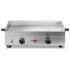 Plancha Saveur gaz double Krampouz avec plaque inox, deux zones de cuisson et allumage à train d’étincelles.