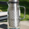 Carafe filtrante Cookut Akua 1,2 L en verre avec filtre inox et granulés de charbon actif de coco