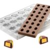 Kit moule à chocolat Silikomart Chocado 24 ovales + insert silicone – Tritan transparent + silicone platine.