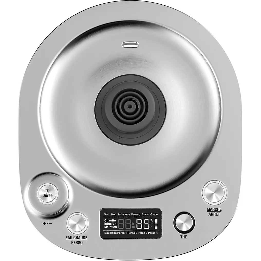 Théière RIVIERA ET BAR BTH690 sencha zen : théière électrique inox 1,20 L avec 6 programmes préréglés, température réglable et fonction bouilloire pour une infusion parfaite de tous les thés.