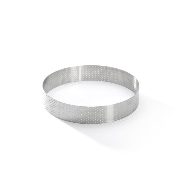 Cercle à tarte inox perforé H3,5cm - DE BUYER
