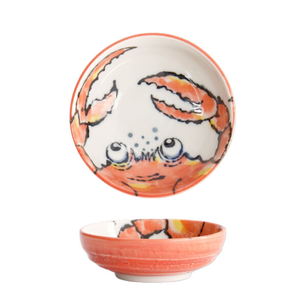 Tokyo Design Studio bol à sauce Seafood Crab rouge 150 ml en porcelaine japonaise, pour sauces, trempettes et condiments.
