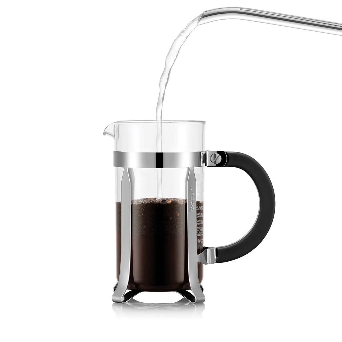 Bodum Chambord 1923-16 – 0,35 L (3 tasses) Cafetière à piston Bodum Chambord 1923-16 – French Press 0,35 L en verre borosilicate avec cadre métallique chromé, design classique pour infusion café artisanale.