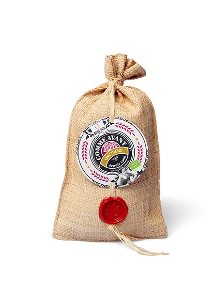 Boîte de cacao bio “Comme Avant” en poudre 350 g – préparation pour chocolat chaud et desserts.