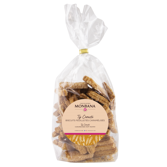 Sachet de biscuits Ty Crousti pur beurre sucrés et croustillants – snack gourmand Monbana 200 g.