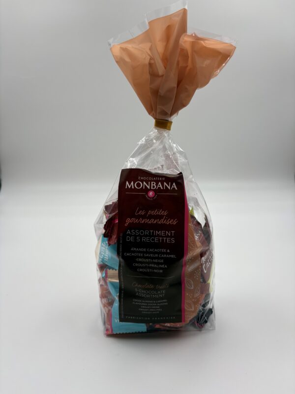 Sachet de Monbana Les Petites Gourmandises – assortiment de 5 recettes chocolatées 135 g.