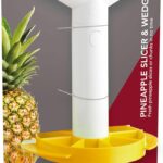 Coupe-ananas Vacu Vin 4-en-1 avec système rotatif pour éplucher, trancher et découper l’ananas en morceaux facilement