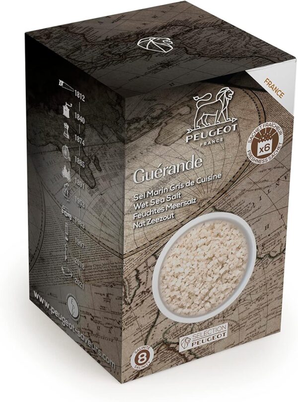 Sachets de sel marin gris de Guérande 300 g Peugeot Saveurs.