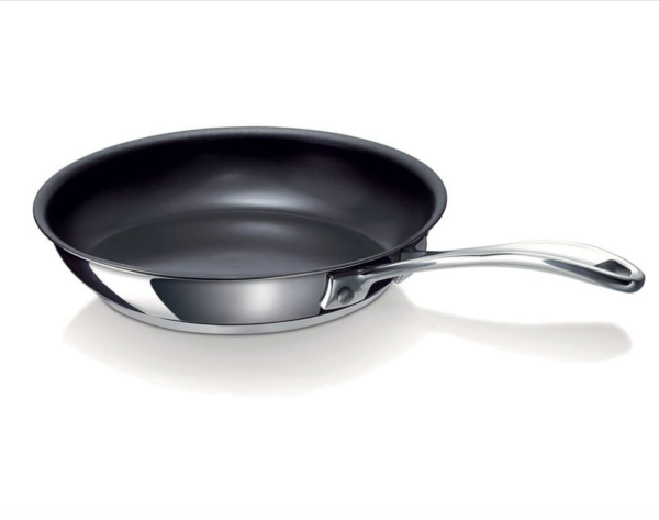 Poêle BEKA Chef 28 cm en inox 18/10 avec revêtement antiadhésif et poignée en inox, compatible induction