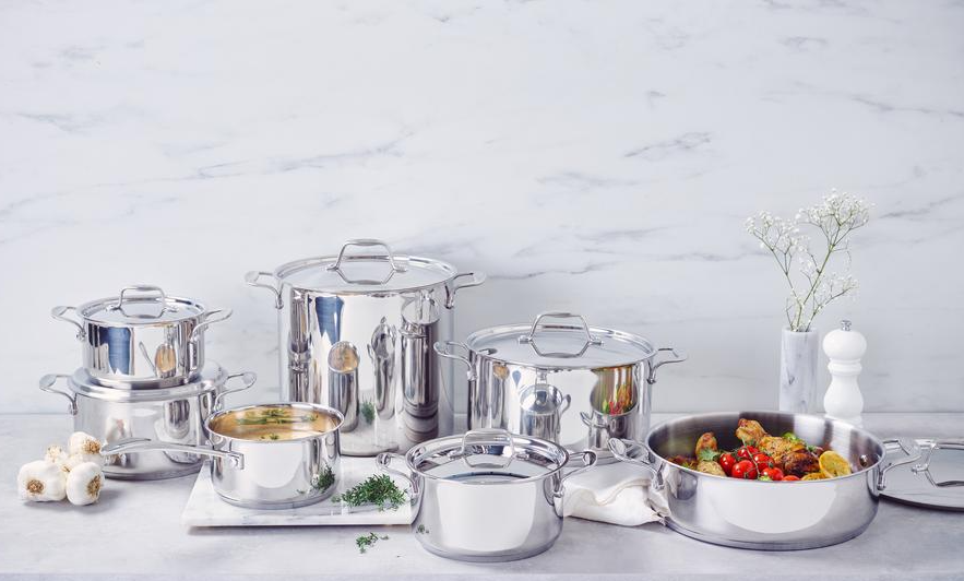 Faitout BEKA Chef 28 cm en acier inoxydable 18/10 sans revêtement, compatible tous feux dont induction et four