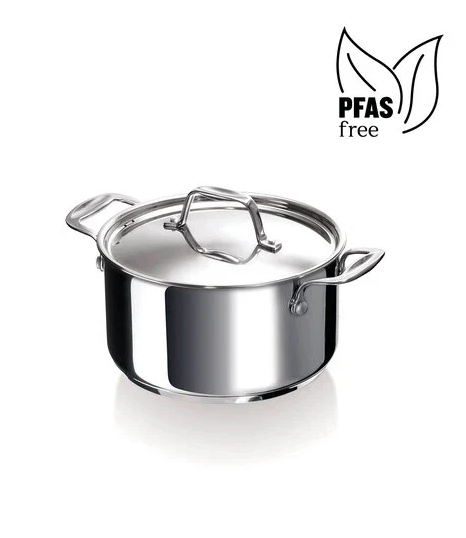 Faitout BEKA Chef 28 cm en acier inoxydable 18/10 sans revêtement, compatible tous feux dont induction et four