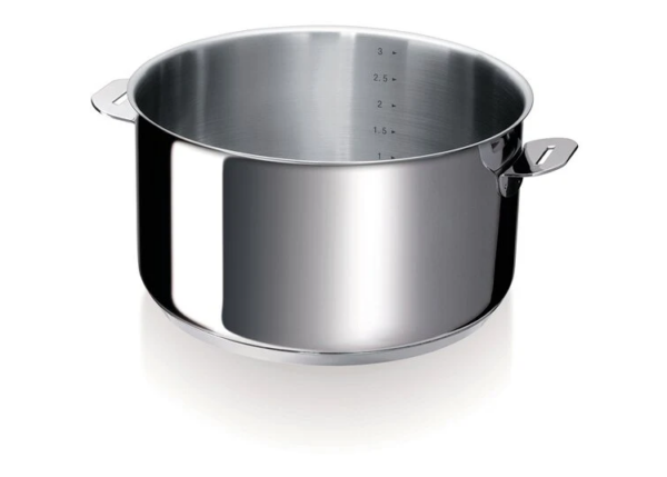 Casserole inox Beka Evolution 18 cm sans poignée avec structure tri-ply pour cuisson homogène