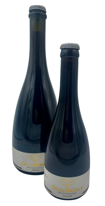 Bouteille de Calliope Porter artisanale sombre 4,8 % aux notes de café et cacao.