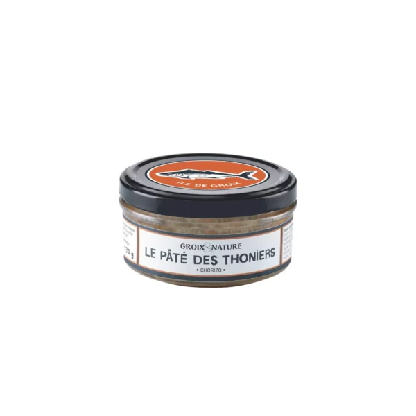Bocal de pâté des thoniers au chorizo Groix et Nature spécialité bretonne au thon