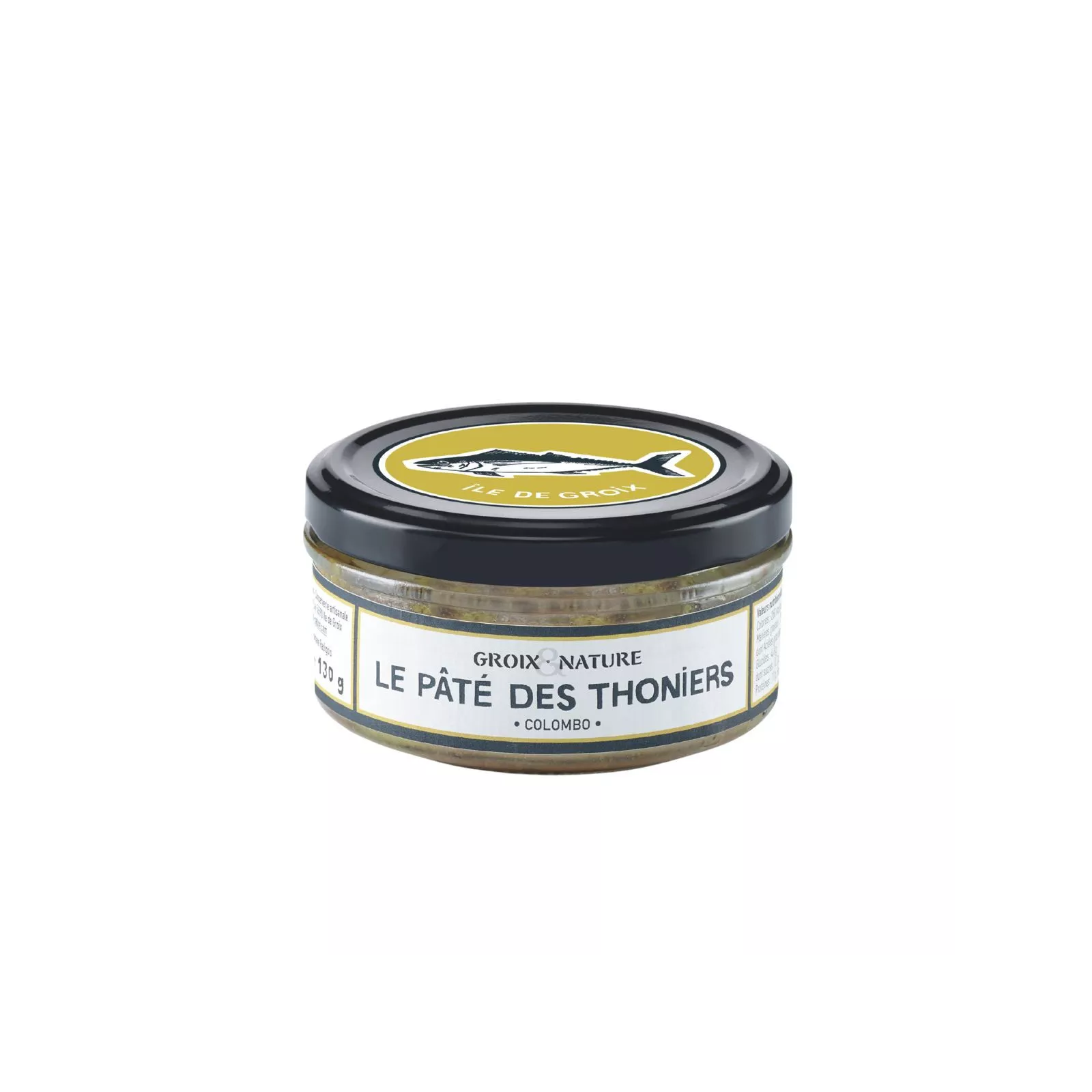 Bocal de pâté des thoniers colombo Groix & Nature spécialité bretonne
