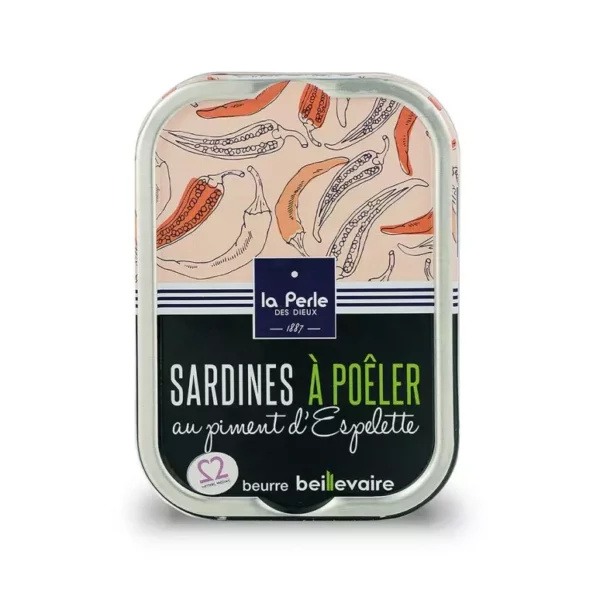 Sardines à poêler au piment d’Espelette La Perle des Dieux 115 g en conserve