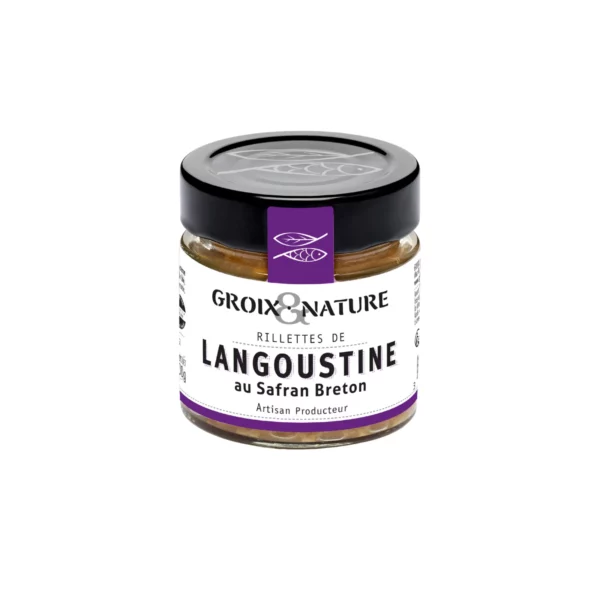 Bocal de rillettes de langoustine au safran breton Groix & Nature 100 g.